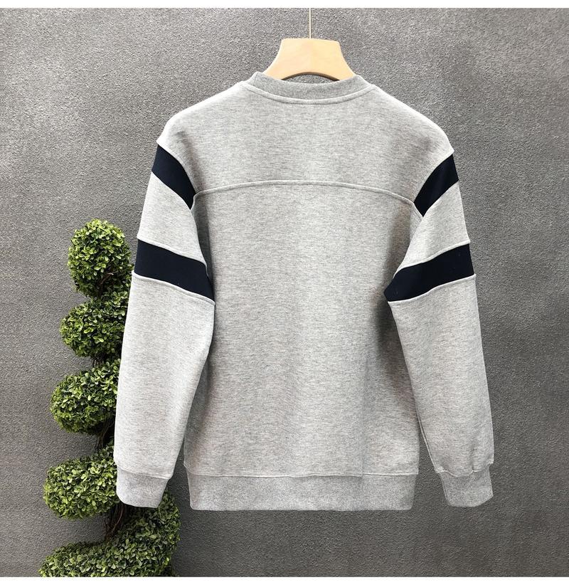 Product Introduction of Men's Sweater Spring and Autumn New Fashion Casual Round Neck Pullover Shirt Temperament Slim and Simple Trendy Top 11