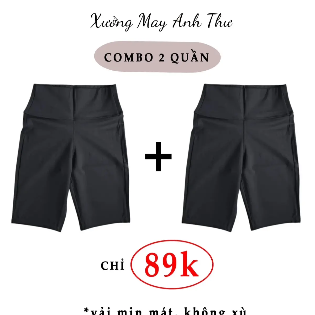 [1 sét 2 quần] Quần legging lửng cạp cao co giãn 4c mịn mát cam kết không xù không cắn chỉ