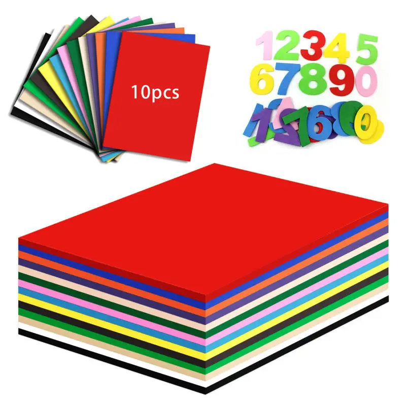 Kertas Span A4, 10 Warna Campuran (dengan Gam Belakang / 10 Helaian), Kertas Buatan Tangan, Warna Rawak, Sesuai untuk Pengeluaran DIY, Saiz A4