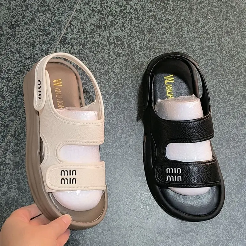 Sandal quai da êm mềm đế pu 3 cm thích hợp đi làm đi chơi hay đi học đều đẹp 2