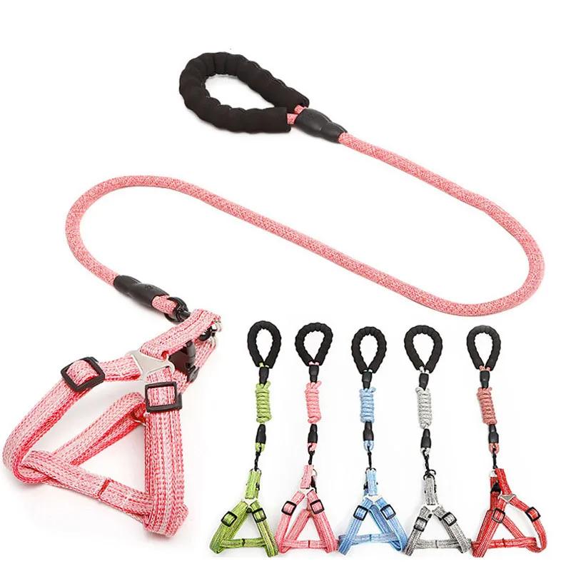 Traction Rope Adjustable Dog Chest Strap Dog Rope Pet Leash Round Rope ...