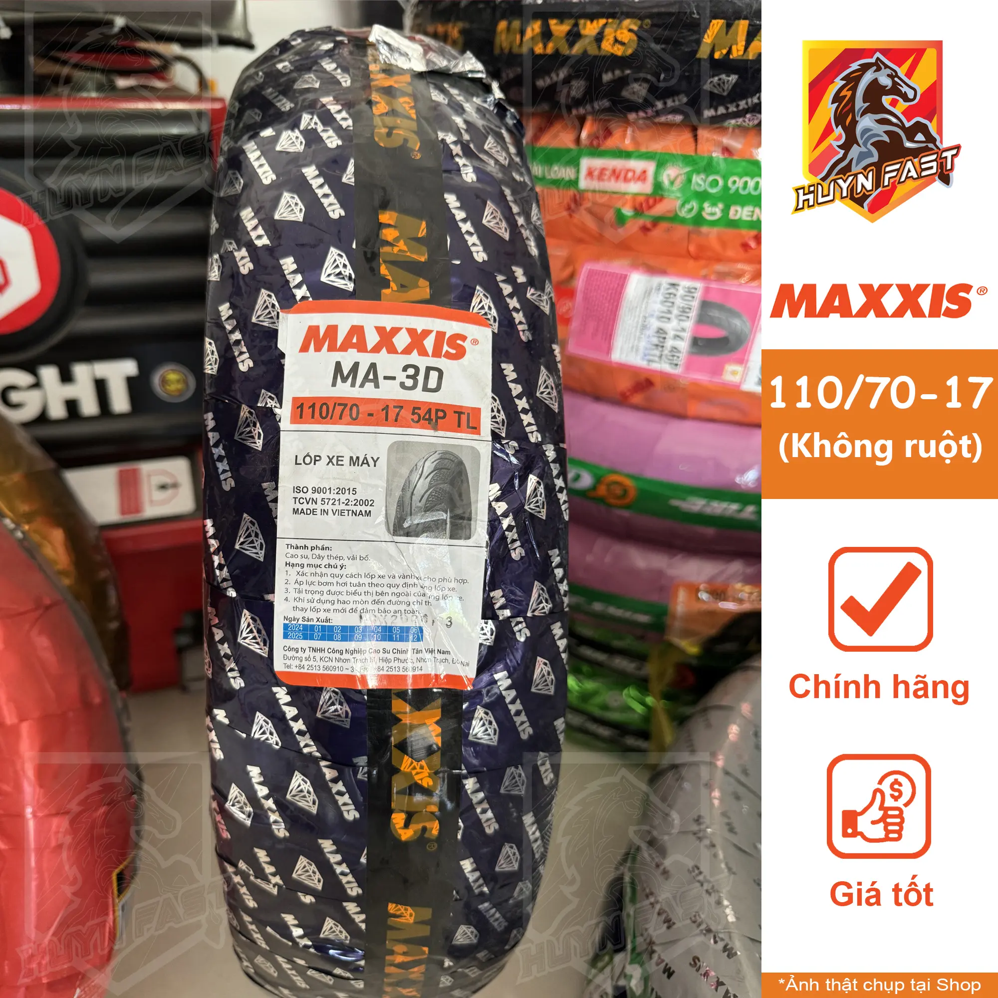 Vỏ Lốp xe MAXXIS Gai Kim Cương 110/70-17 TL Không ruột