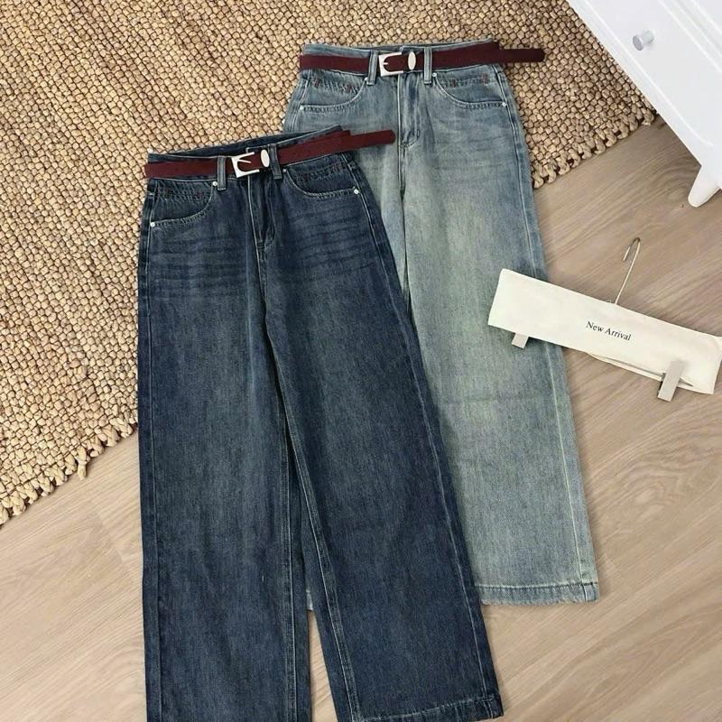 [NEW[ Quần jean suông đẹp túi vuông thêu chỉ đỏ dài 97cm  #7978-7979 [AN TÂY STORE68] 2