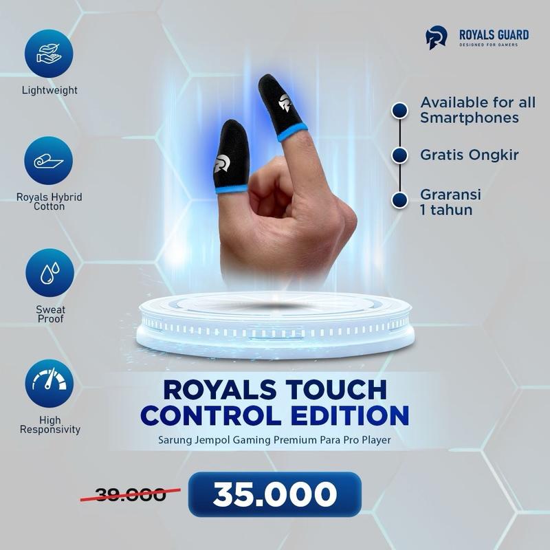 Royals Touch Control by Royals Guard Sarung Jari Gaming Premium dengan kualitas terbaik 0