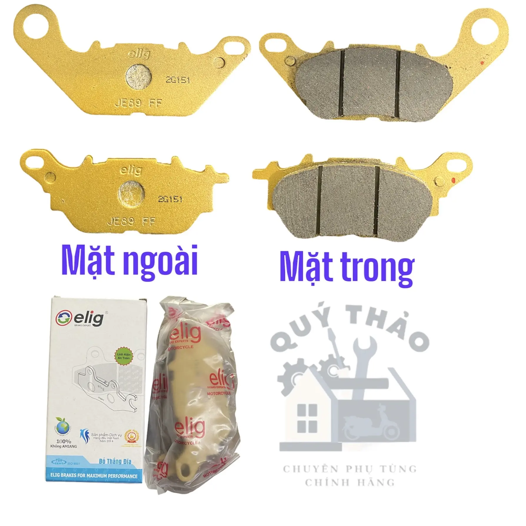 Má phanh đĩa trước (Bố thắng đĩa trước) Yamaha Sirius RC, Sirius (không Fi) trang bị loại heo dầu 1 piston, Sirius Fi đời đầu (2015), thắng trước Exciter 135, Nouvo LX, Nouvo SX Phụ Tùng