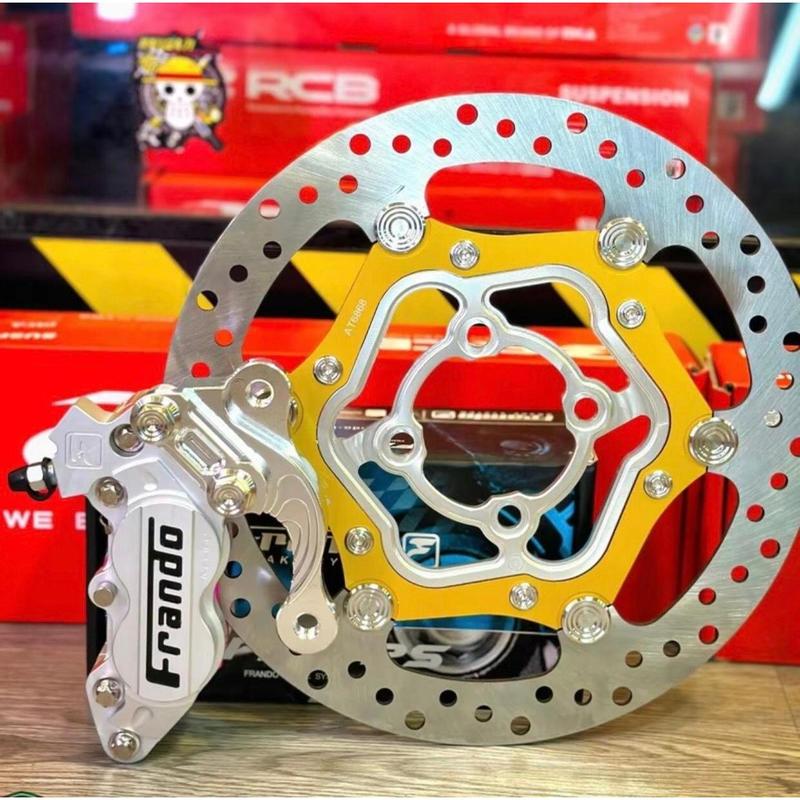 Combo 3 món Heo Frando 4 pis + đĩa Bremb ( gắn mâm 4 lỗ ) + pát CNC cho mọi dòng xe