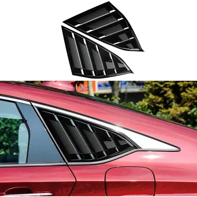Glossy Black Quarter Panel Window Louvers – For 2023+ 11th Gen Honda Accord (JDM Style, ABS, Pair) 3 thumbnail image