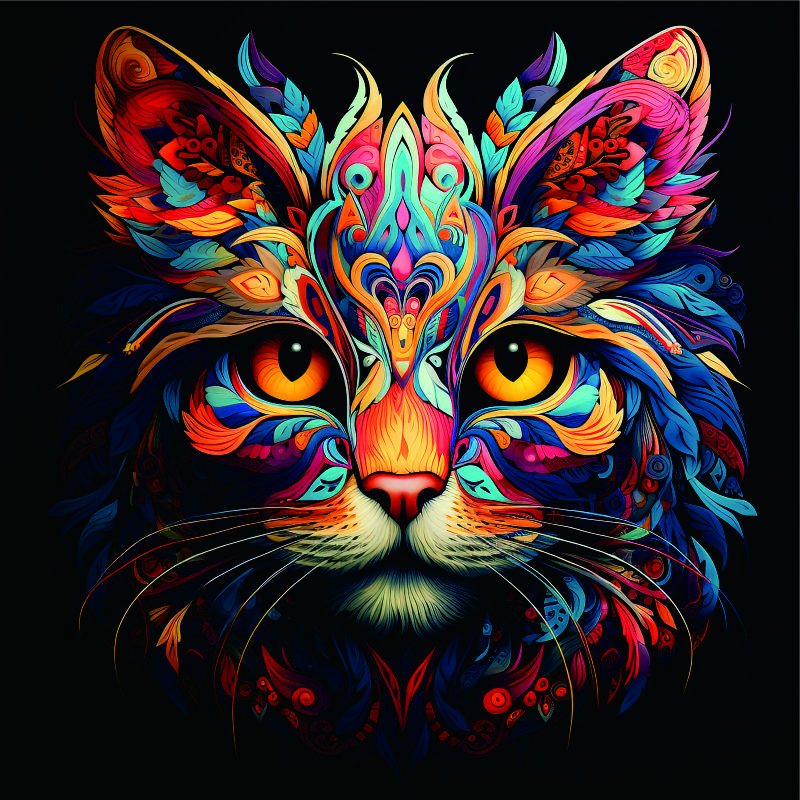 Colorful Cat Pattern Wooden Jigsaw Puzzle, Unique Irregular Shaped Wood Puzzles Toys, Perfect Gift For Teenagers & Adults
