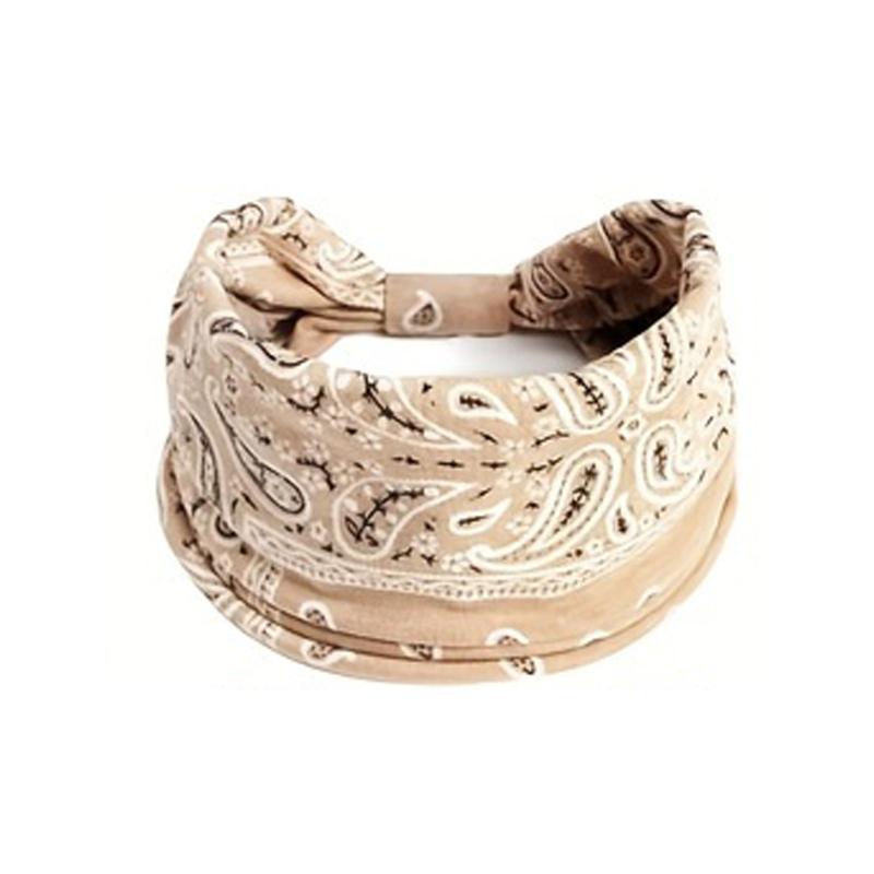 Product Introduction of Boho Women Floral Print Outdoor Headband Sports Bandage Elastic Wide Running Adjustable Headbands Yoga Sweat Absorption Head Band Bandeau Sport Hair Band Hair Accessories 9