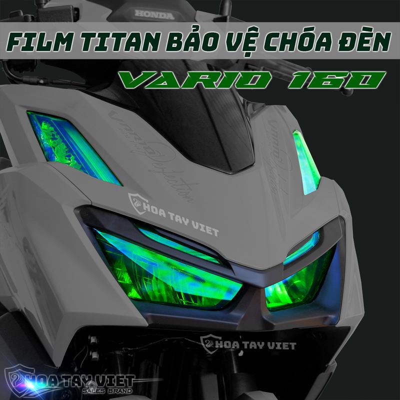 Decal TITAN dán CHÓA ĐÈN VARIO 160 màu xanh lam cánh cam chống trầy xước HONDA VARIO 160 Nhãn Dán