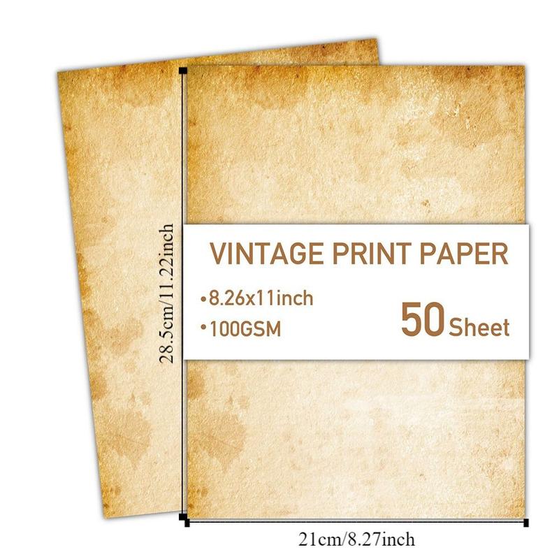 Giấy Xuan, 50 Tờ, Văn Phòng Phẩm Cổ Điển Giấy Viết, Giấy Vẽ Đơn Giản, Giấy In, Đồ Thủ Công Tự Làm, Cuộn Cướp Biển Cổ Điển, Phong Bì 2
