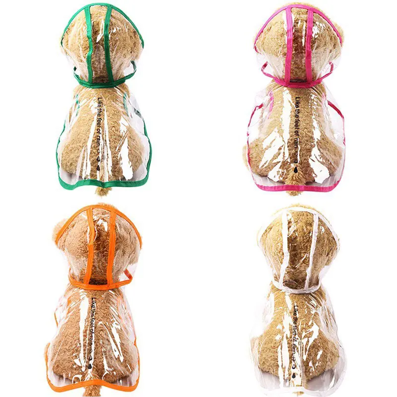 Dog Hooded Raincoat Four-Legged Waterproof Pet Raincoat Medium Large Dog Small Dog