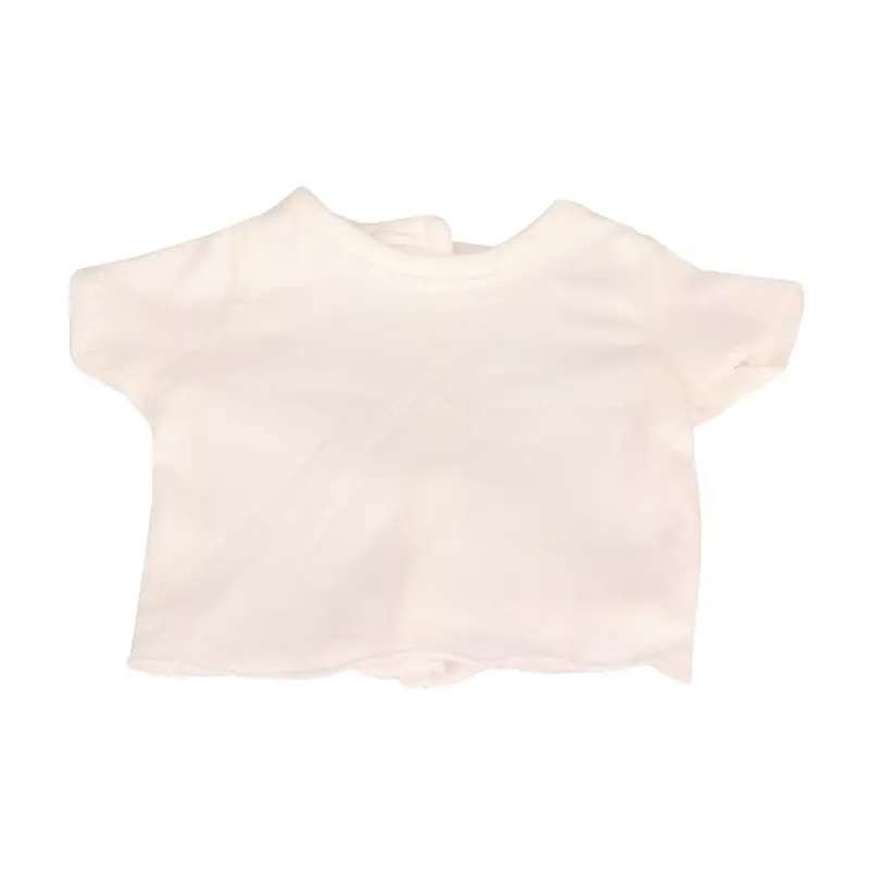 Solid Color Short Sleeve T-shirt for 18 Inch Doll, 1 Count Short Sleeve T-shirt, Fashionable Doll Accessories for Girls, Doll Accessories for Kids, Doll Clothes for Girls 8