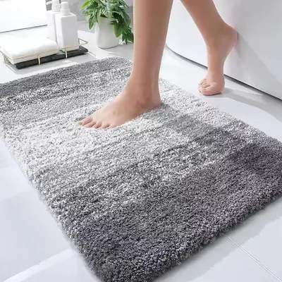 Bathroom Rug outlet Bath Mat Toast Shaped Non Slip Bath Rug Extra Soft and Abstract