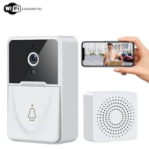 2.4G WiFi Smart Video Doorbell, Rechargeable Wireless Doorbell with Camera & Chime Ringer, Smart AI Human Detection Video Doorbell with 2-Way Audio