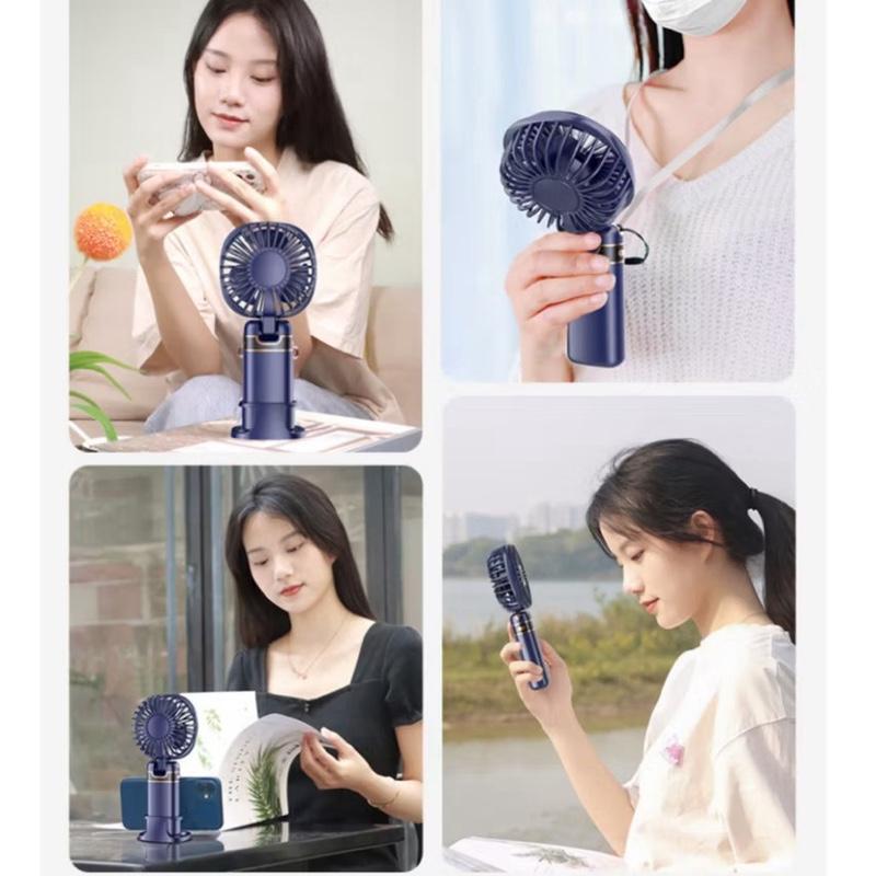 ￼Quạt cầm tay tích điện dung lượng p..i...n khủng 5000 mAh , quạt mini 5 tốc độ gió linh hoạt 5