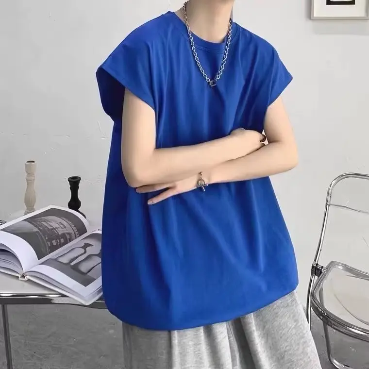 Simple Solid Color Crewneck Casual Sleeveless Vest Men'S Versatile Vest
