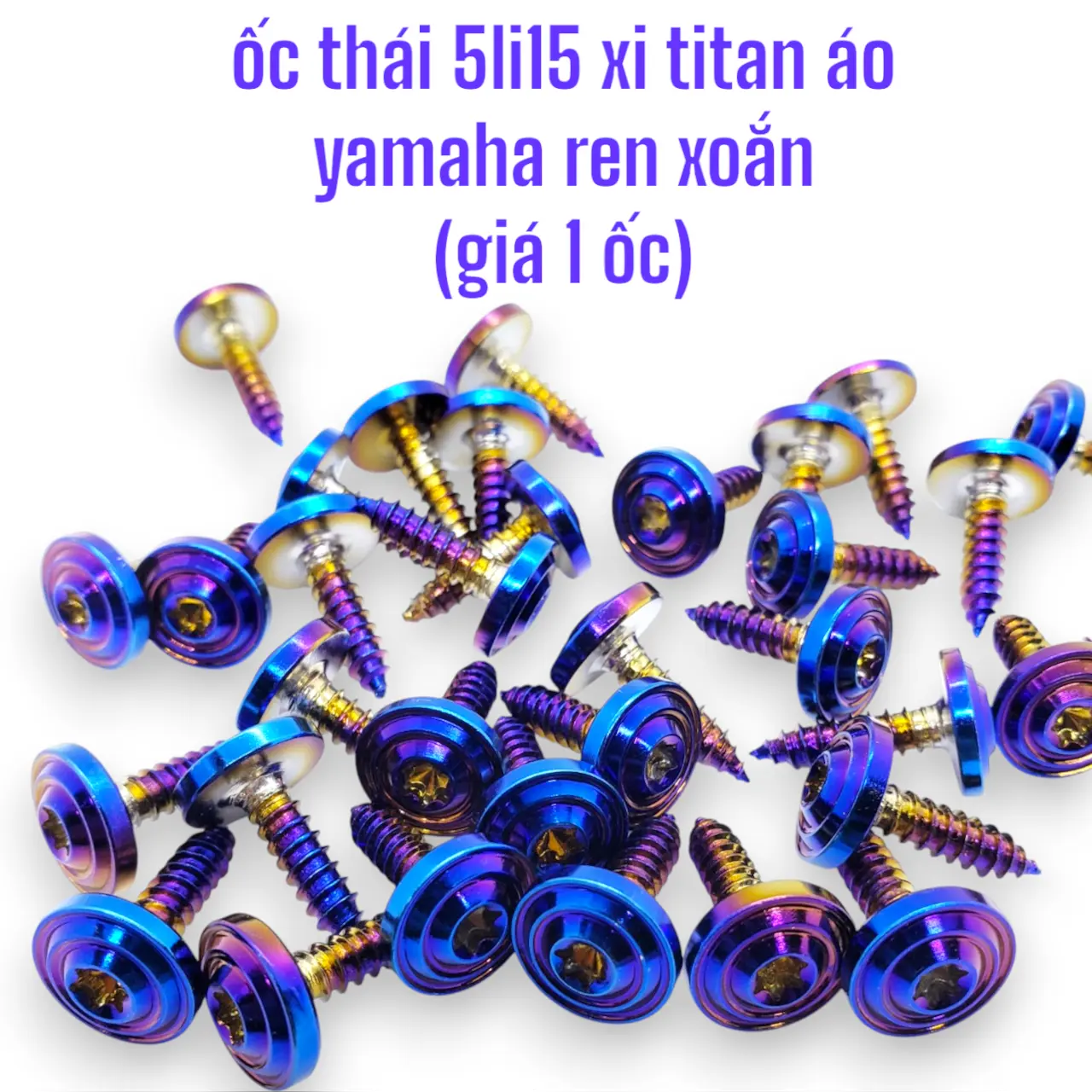1 Ốc Thái 5li15 xi titan gắn dàn áo xe yamaha