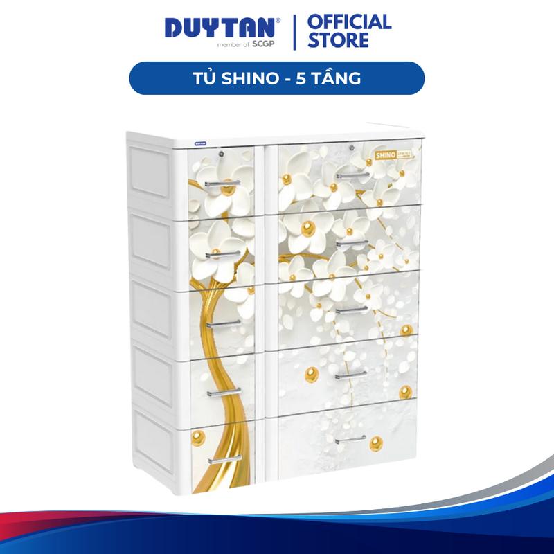 Tủ Shino 5N, tủ 5 tầng 10 ngăn kéo lớn nhỏ, tủ nhựa phù hợp gia đình, trẻ em, tiện lợi xếp quần áo, lưu trữ vật dụng đa năng, nhựa cao cấp, Nhựa Duy Tân