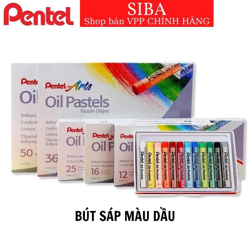 Sáp màu dầu Pentel oil pastel 12/ 16/ 25/ 36/ 50 màu