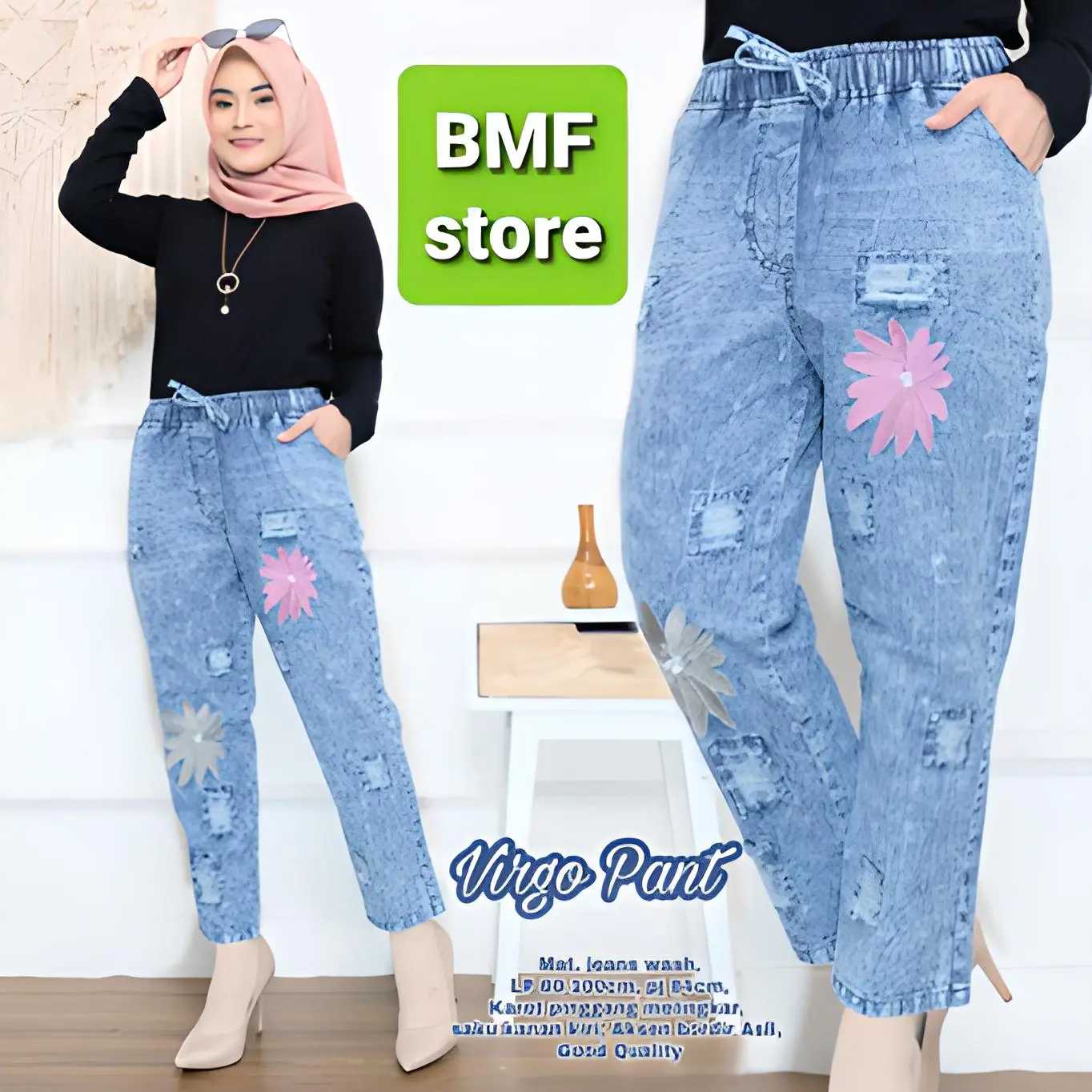 SOFIA JEANS CELANA BORDIR MOTIF BUNGA / CELANA WANITA TERBARU
