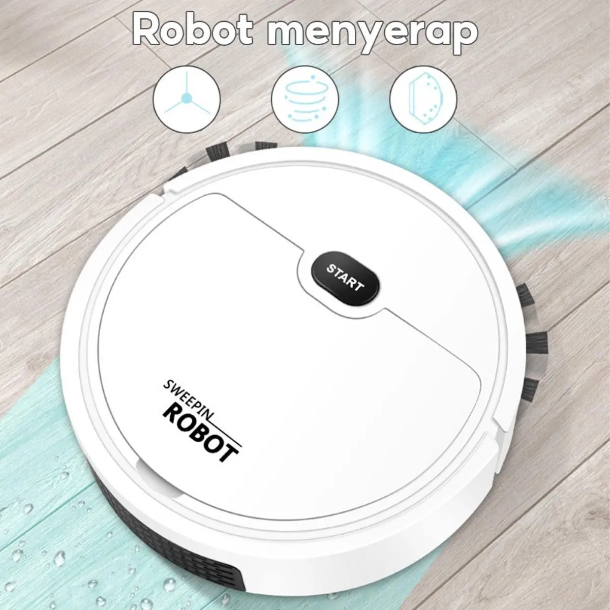 Penyedot Debu Mini Robot Penyapu Rumah Tangga Pembersih Rumah Tangga Multifungsi, Mesin Penyedot Debu, Penyapu, Dan Pel All-in-one