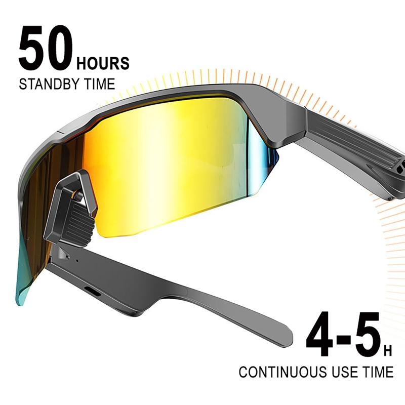 Smart Polarized Glasses Cycling Running Bluetooth Audio Call Remote Headset Sunglasses Sports Driving Music Earbuds Headphones - Image 3