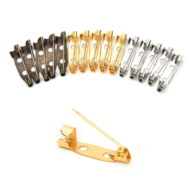 50pcs Safety Brooch Catch Bar Locking Pins Back Base Findings DIY Craft 20mm