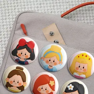 BERSY Pin/Bross Aesthetic Disney Princess Character Ukuran 44mm /Bros Peniti Bulat Accesorries