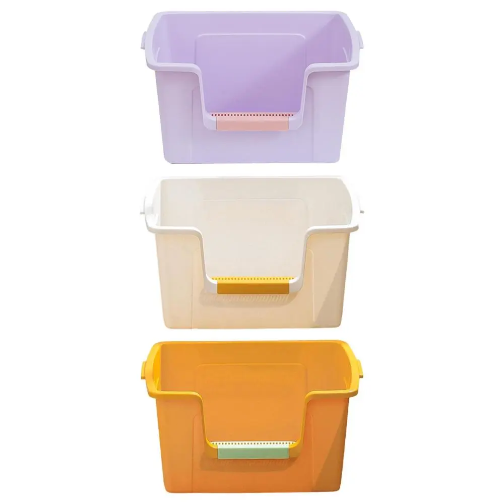 Semi Enclosed Cat Litter Box Kitten Potty Pan Lightweight Spacious Cat Sandbox Bedpan for Small Large Cats Puppy Pet Accessories