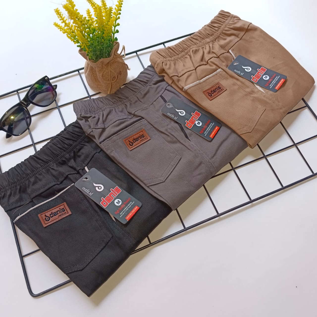 PAKET HEMAT 100rb 3pcs DENIS Celana Panjang Anak Laki-laki Bahan Katun Streach Melar Usia 3-12 Tahun Premium Quality