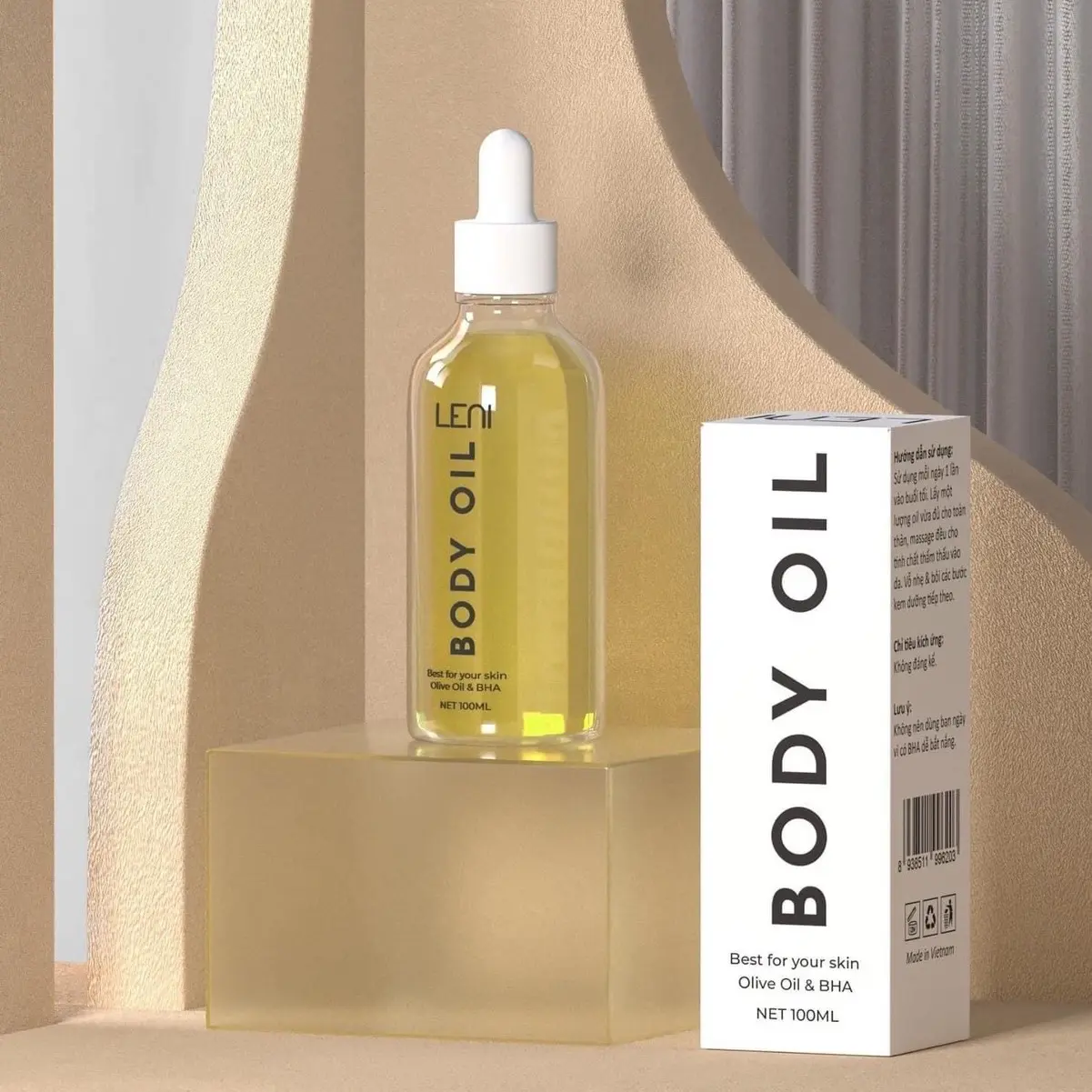 BODY OIL LENI 100ml HỖ TRỢ CẤP ẨM LÀM MỀM DA