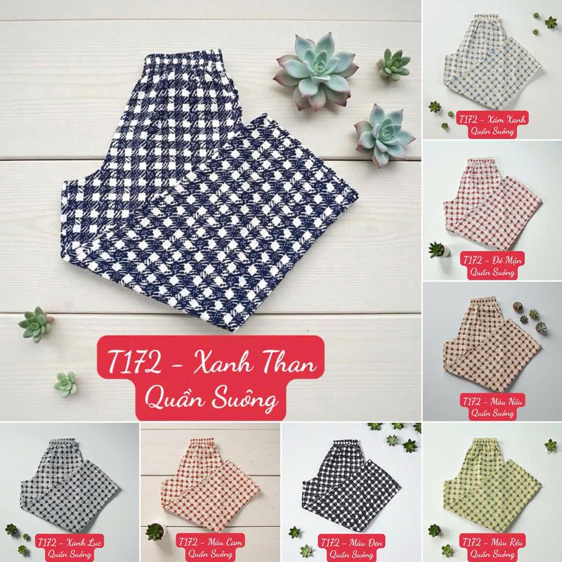  T172 Quần Suông - Vải Lụa Mango Ống 24cm - Dài 92cm 