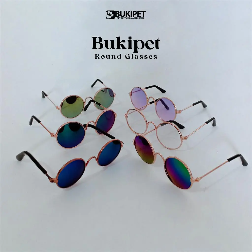 Kacamata Kucing Peliharaan Lucu Murah - Bukipet Round Glasses