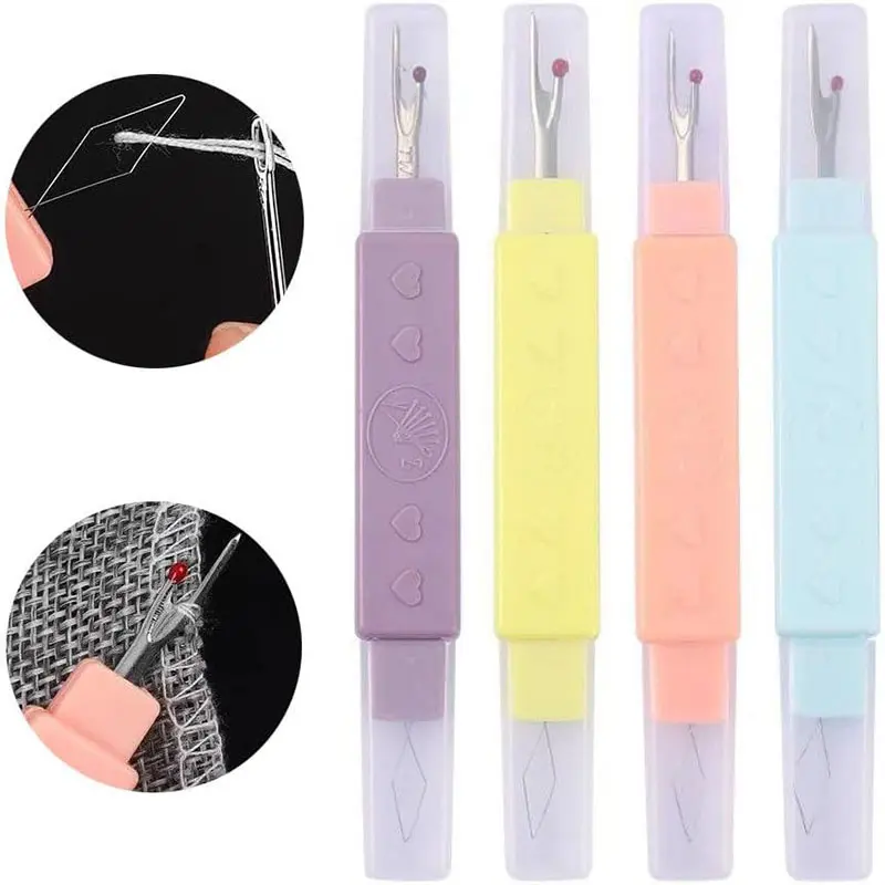 Pendedel Benang Jahit – Seam Ripper Cutter Jahitan dengan Tutup Pelindung, Alat Jahit DIY