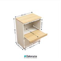 Gambar Dekoruma AOI Kabinet Lemari Dapur Kayu Minimalis - Kitchen Cabinet - Cokelat dari Dekoruma Official Store Kota Bekasi 2 Tokopedia