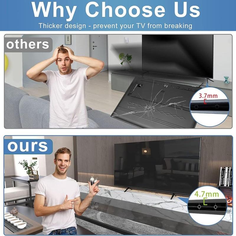 Replacement Non-slip TV Stand with Screws Strong TV stand legs No Drilling Solid Support Base Stand for TCL/Roku 2