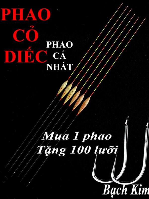 [1Phao] Phao cỏ lau HẠT ĐẬU chuyên câu DIẾC, CÁ NHÁT thiết kế ổn định độ nhạy cao
