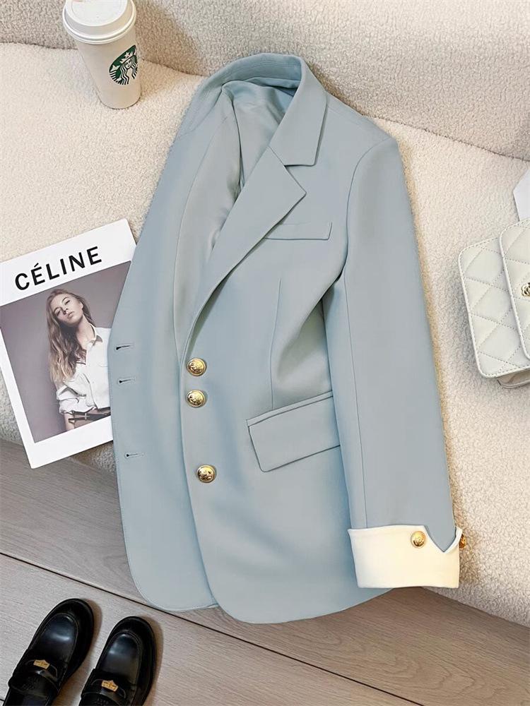 Product Introduction of Áo khoác blazer áo khoác vest nữ 2 lớp có đệm cầu vai rất đẹp khuy nút cao cấp Voi Women Top 15