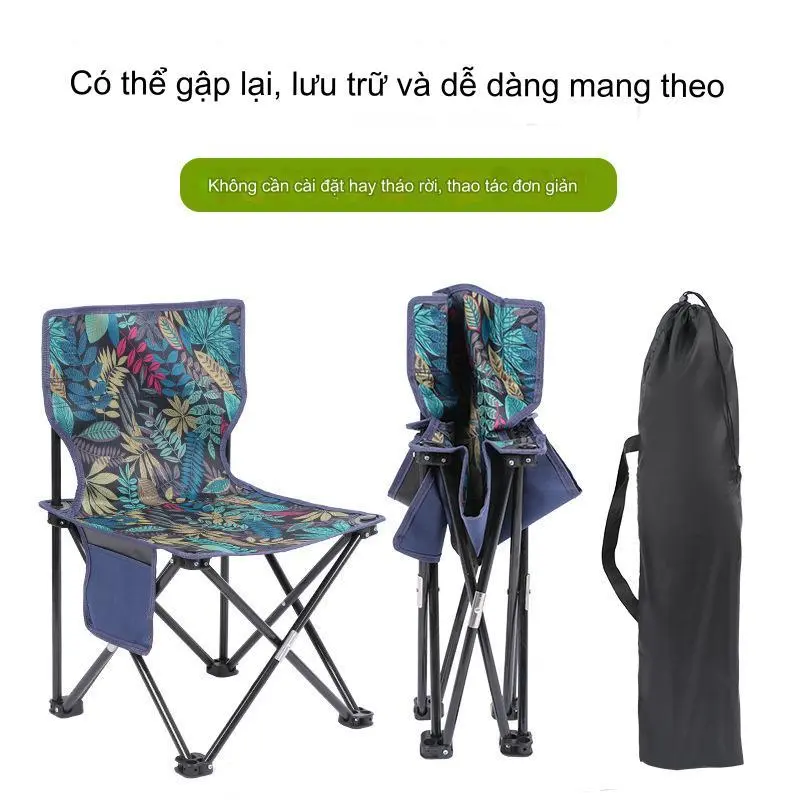 Ghế câu cá, dã ngoại tựa lưng ngoài trời gấp gọn khung hợp kim chắc chắn, vải oxford 600D MT CAMPING 4