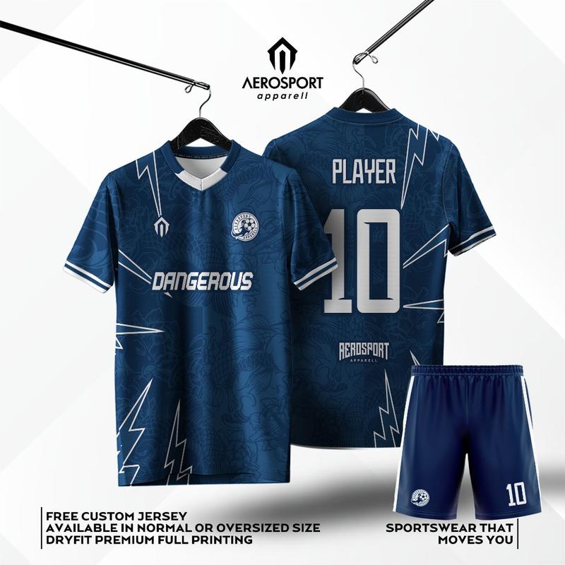 Koi SHIRO Futsal Suit Vneck Double Jersey Full Printing Premium Aerosport Dryfit Ball Available in Units 0