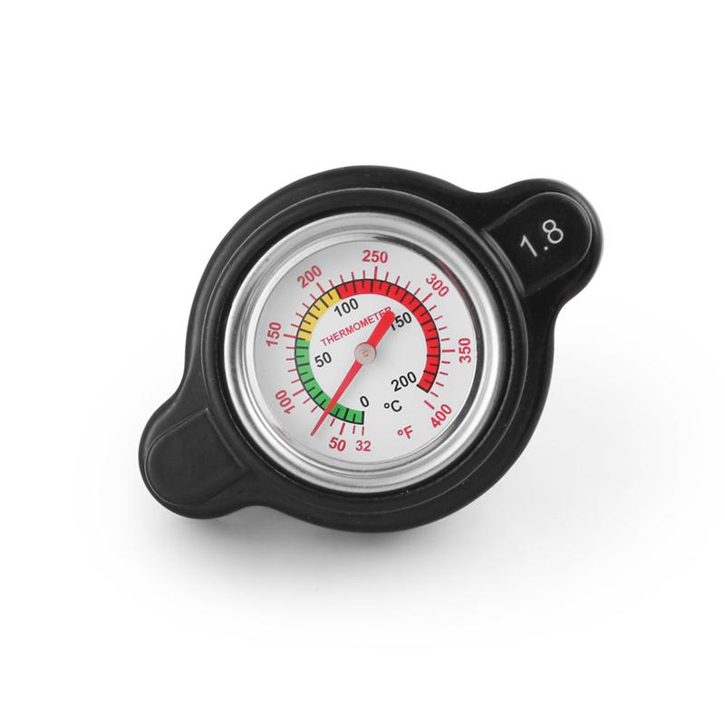 Product Introduction of High Pressure Water Tank Thermostatic Radiator Cap Cover With Temp Gauge Meter 1.8 Bar For Kawasaki Kx 65 80 85 100 honda 17