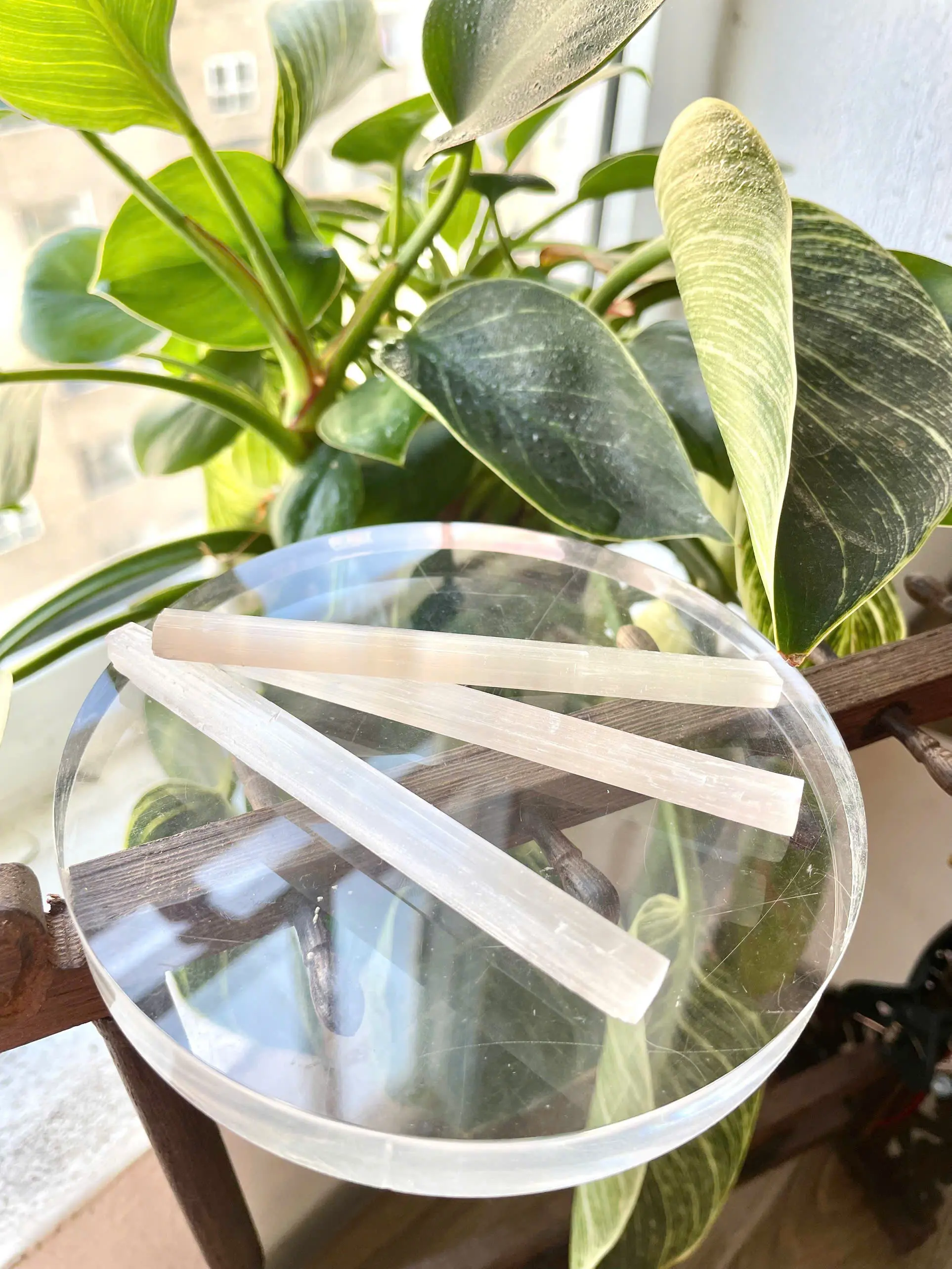 Thanh đá Selenite thanh tẩy đá năng lượng Moon Gems