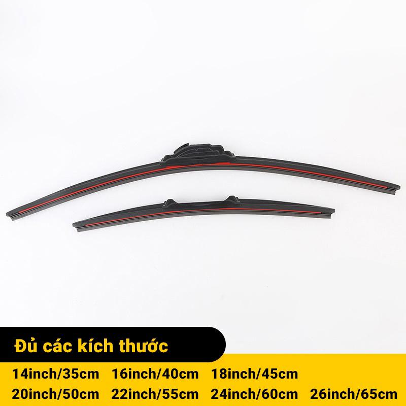 Gạt mưa khung mềm xe Daewoo Gentra, Lacetti, Matiz, Nubira,Leganza thanh chổi cần gạt mưa silicon mềm không xương 2