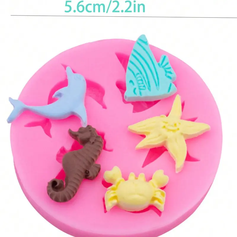 Silicone Mold, 1 Count Marine Life Shaped DIY Mold, Aromatherapy Soap Mold, Cake Mold, DIY Mold for Home Decoration 1