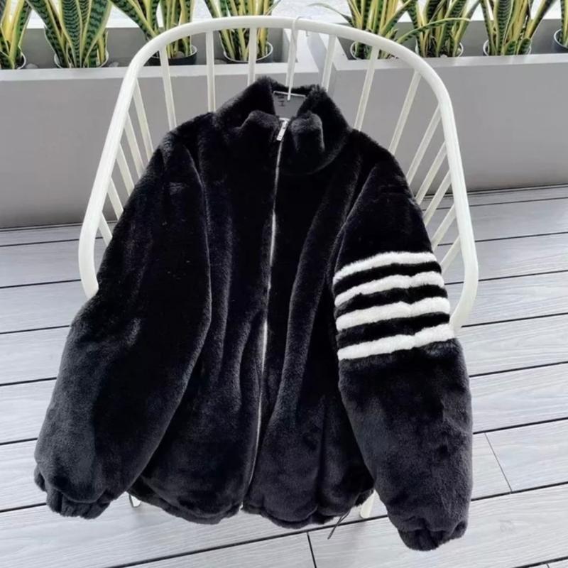 Áo Khoác Nỉ, Áo khoác Lông Cừu Dày Dặn Phối Kẻ Sọc Tay, Phong Cách Trẻ Trung Năng Động Fom Nam Nữ