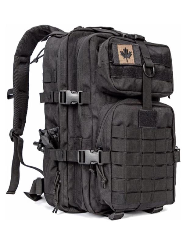 Unisex Casual Sportive Patched Design Backpack,  Minimalist Large Capacity Plain Color Release Buckle Design Backpack for Outdoor Sports 4