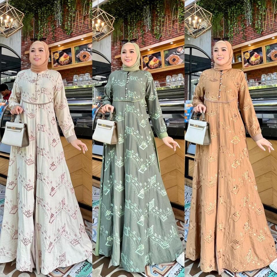 Tallulah 2 glz / Tallulah 1 GLZ / Crespo spangle + crespo polos / Gamis Pesta Dres Kondangan  Muslim Dewasa Maxi Mewah Lebaran