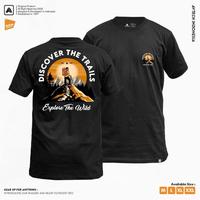 Gambar AVTECH - T-Shirt Kaos  Pria Wanita Lengan Pendek Outdoor Gunung Casual Cotton Combed - DISCOVER THE TRAILS - Hitam, XL dari Avtech Adventure Technology Kota Administrasi Jakarta Timur 1 Tokopedia