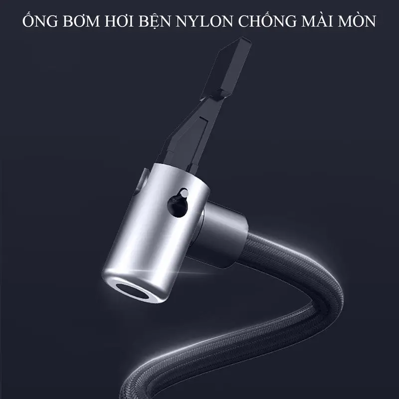 Máy bơm lốp xe hơi, máy bơm không khí không dây bơm nhanh tích hợp đèn báo sạc dự phòng. Bảo hành 12 tháng toàn quốc, đổi mới 7 ngày nếu lỗi. 2